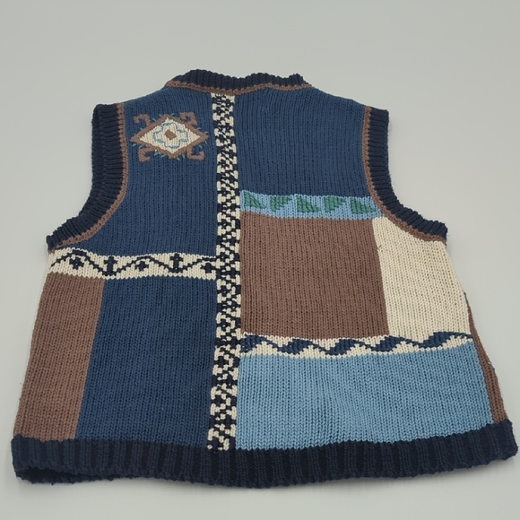 Vintage Christopher & Banks Knit Vest Women's Small Hand Embroidered Buttons - Picture 8 of 11